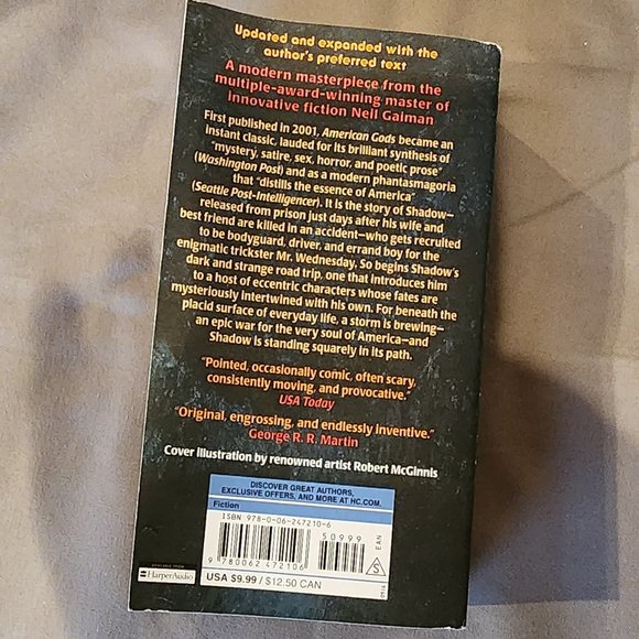 Neil Gaiman "American Gods" Paperback - Picture 7 of 7
